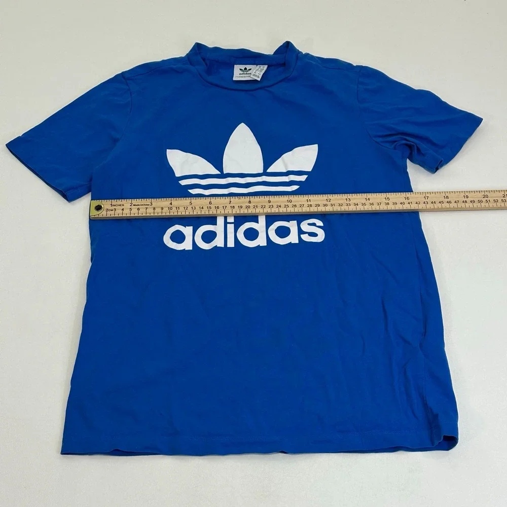 Adidas Men's Short‎ Sleeve Graphic Shirt, Blue, Size Small
